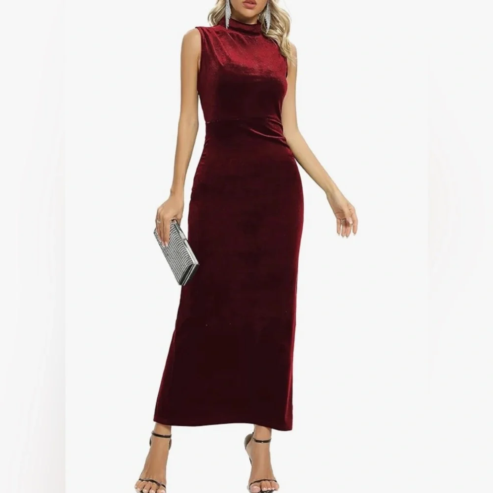 Capuffy Women’s Velvet Maxi Dress Size M - Picture 1 of 6